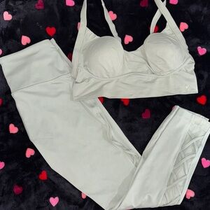 Victoria’s Secret Light Gray Green Women's workout set